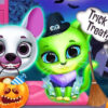 scary makeover halloween pet salon